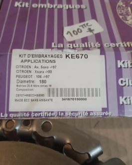Kit embrayage 3 pièces Citroen AX Saxo Xsara 1.5 D Peugeot 106 1.5 D Arrivages Auto Pieces