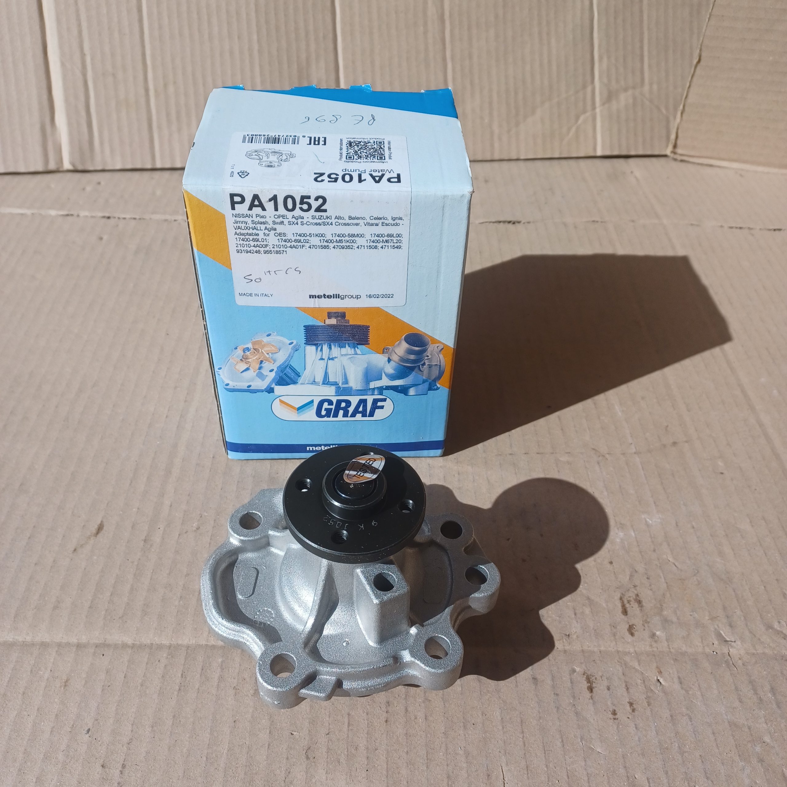 20250307_122445 Pompe à eau Opel Agila B 1.0 1.2 Suzuki Swift IV 1.2 1.4 Arrivages Auto Pieces