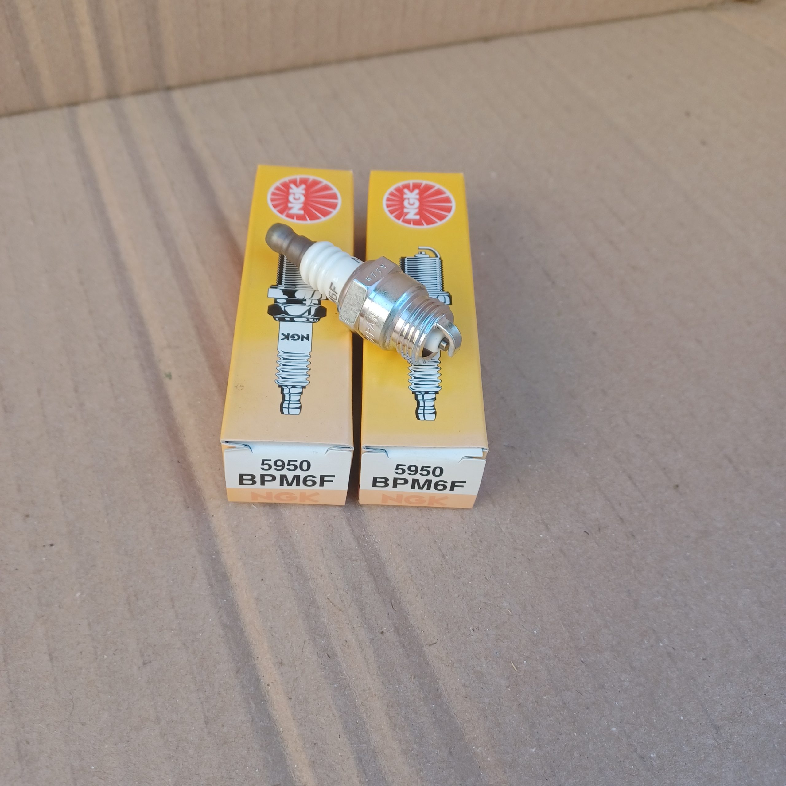 Lot de 2 bougies d&rsquo;allumage BPM6F taille-haie, tronçonneuse Arrivages Auto Pieces