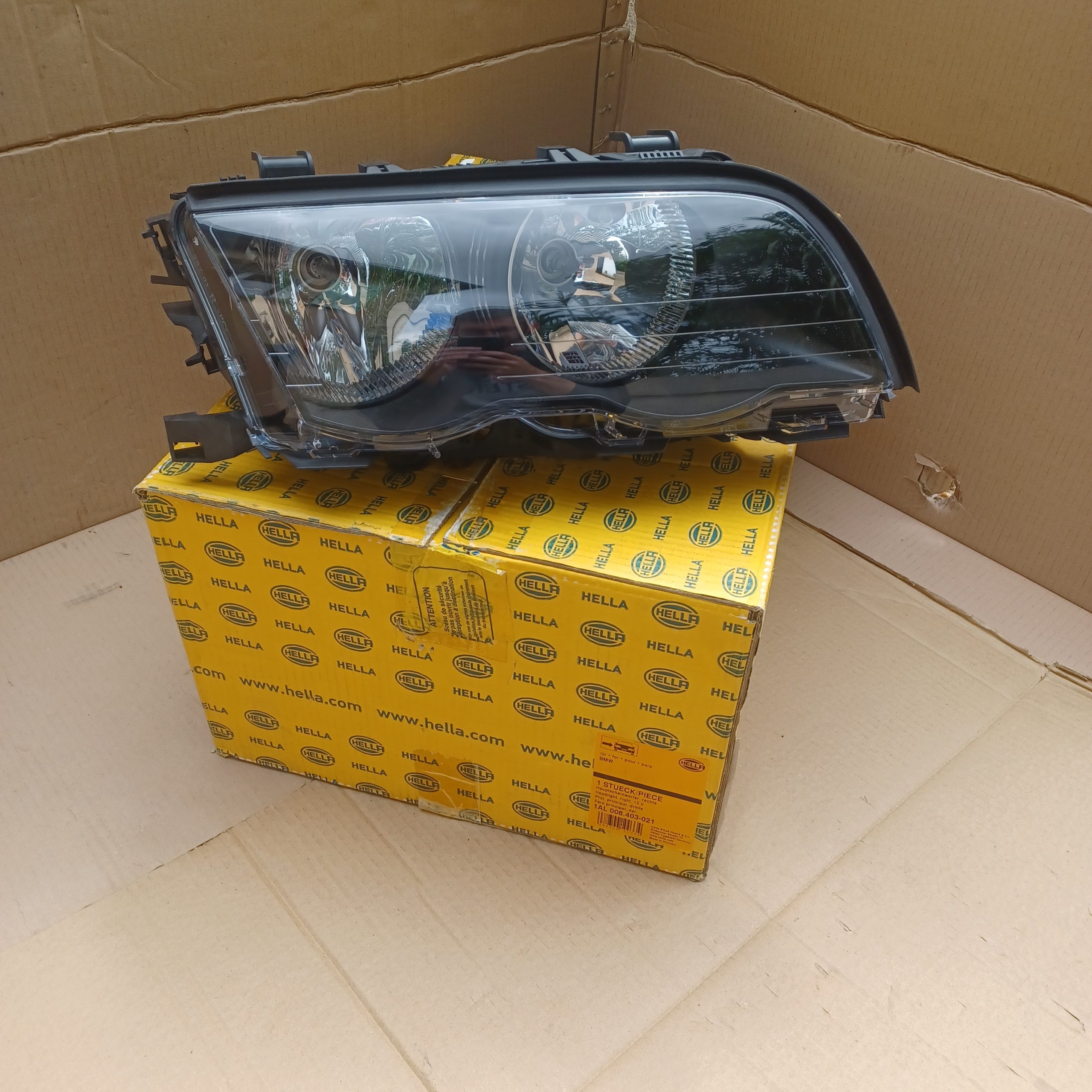 Neuf Hella Phare Droit H7 BMW E46 Phase 2 Arrivages Auto Pieces