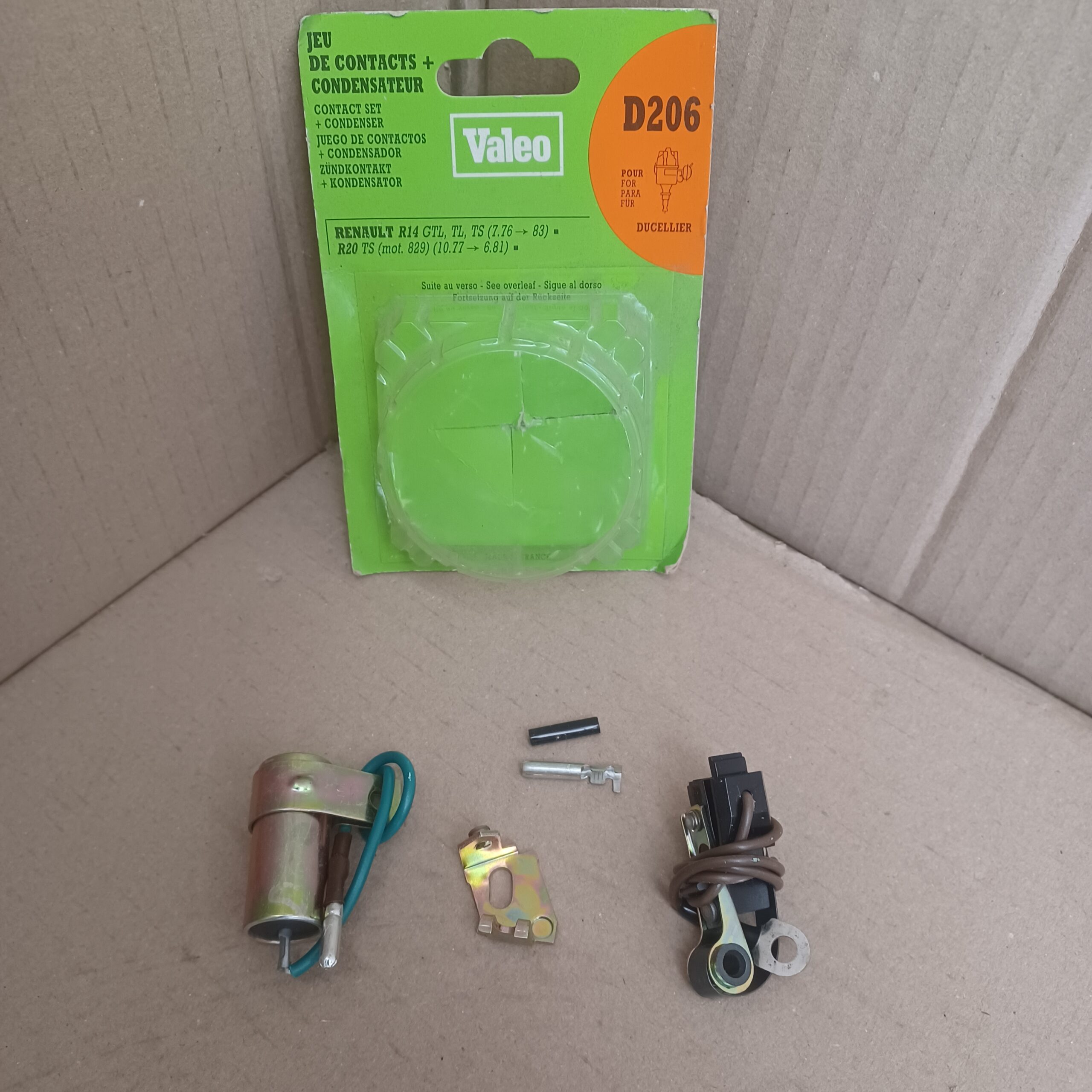 Kit rupteur Peugeot 104 0.9 1.1 1.2 1.4 R14 1.2 1.4 Samba 0.9 Ducellier Arrivages Auto Pieces