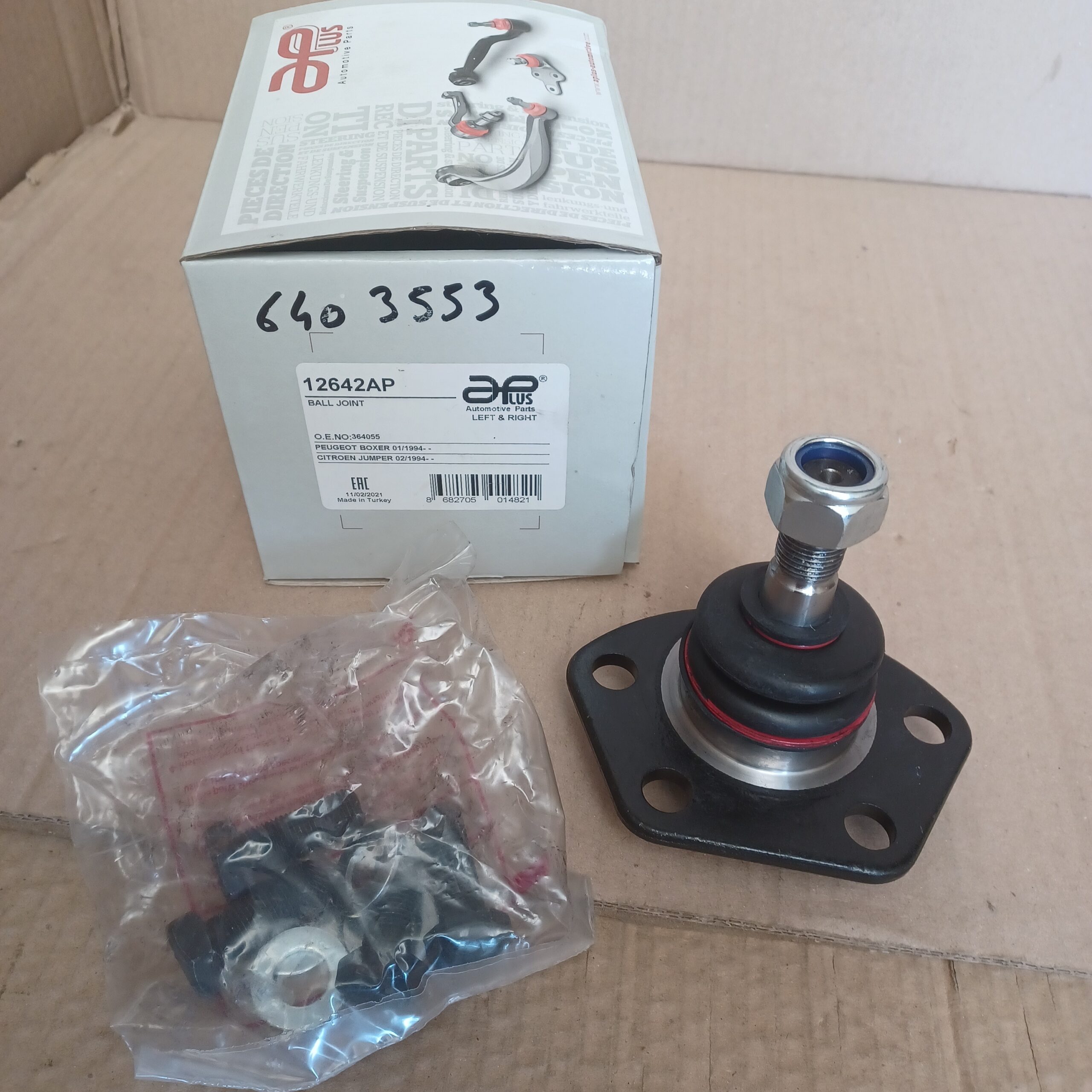 Rotule de suspension avant inférieure Citroen Jumper Peugeot Boxer I 230 Fiat ducato II 230 Arrivages Auto Pieces