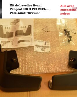 Jeu de 2 bavettes Avant Peugeot 208 II P21 2019-… VERSION UPPER 1635053680 OEM Arrivages Auto Pieces