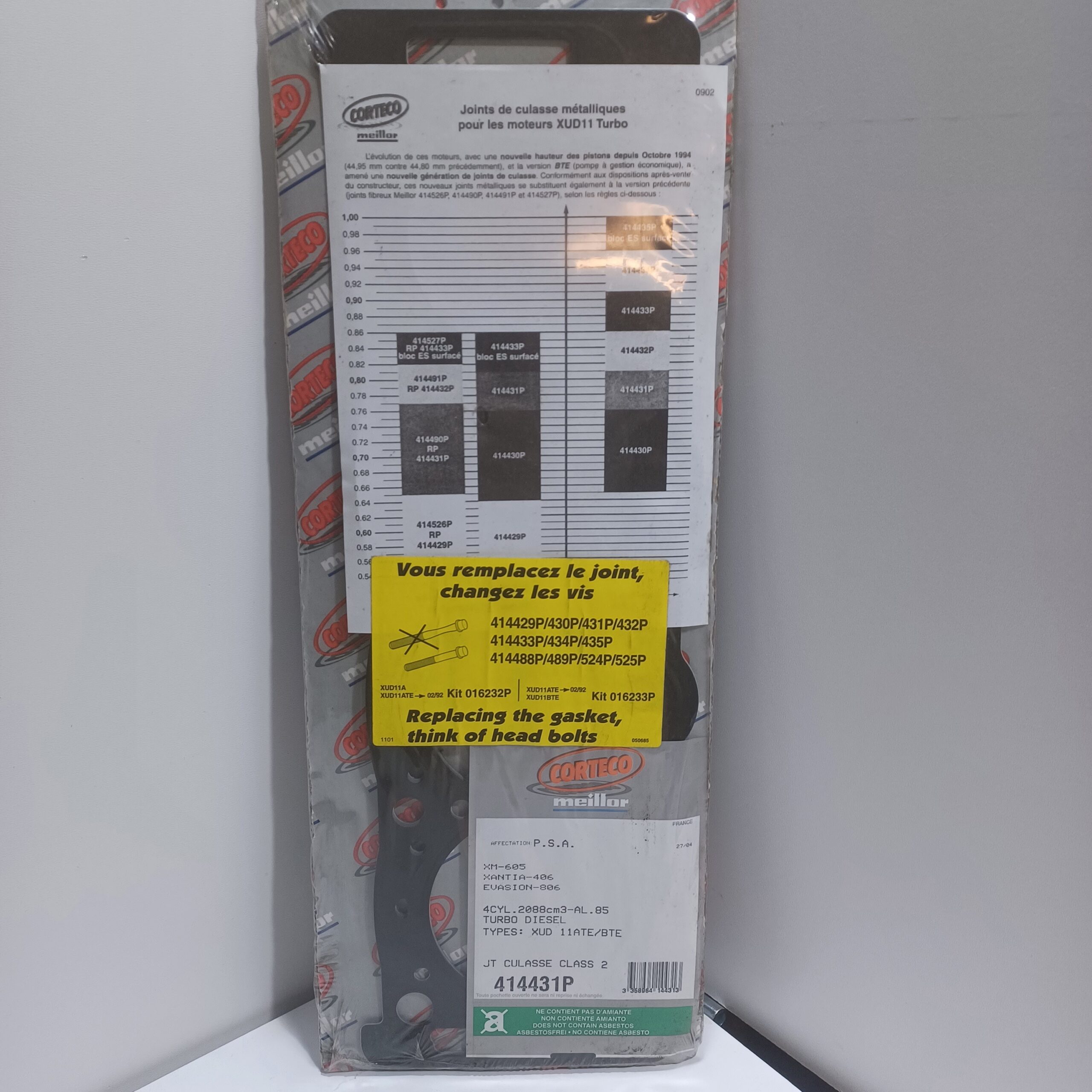 Joint de culasse Citroen XM Xantia evasion Peugeot 406 605 806 2.1TD Arrivages Auto Pieces