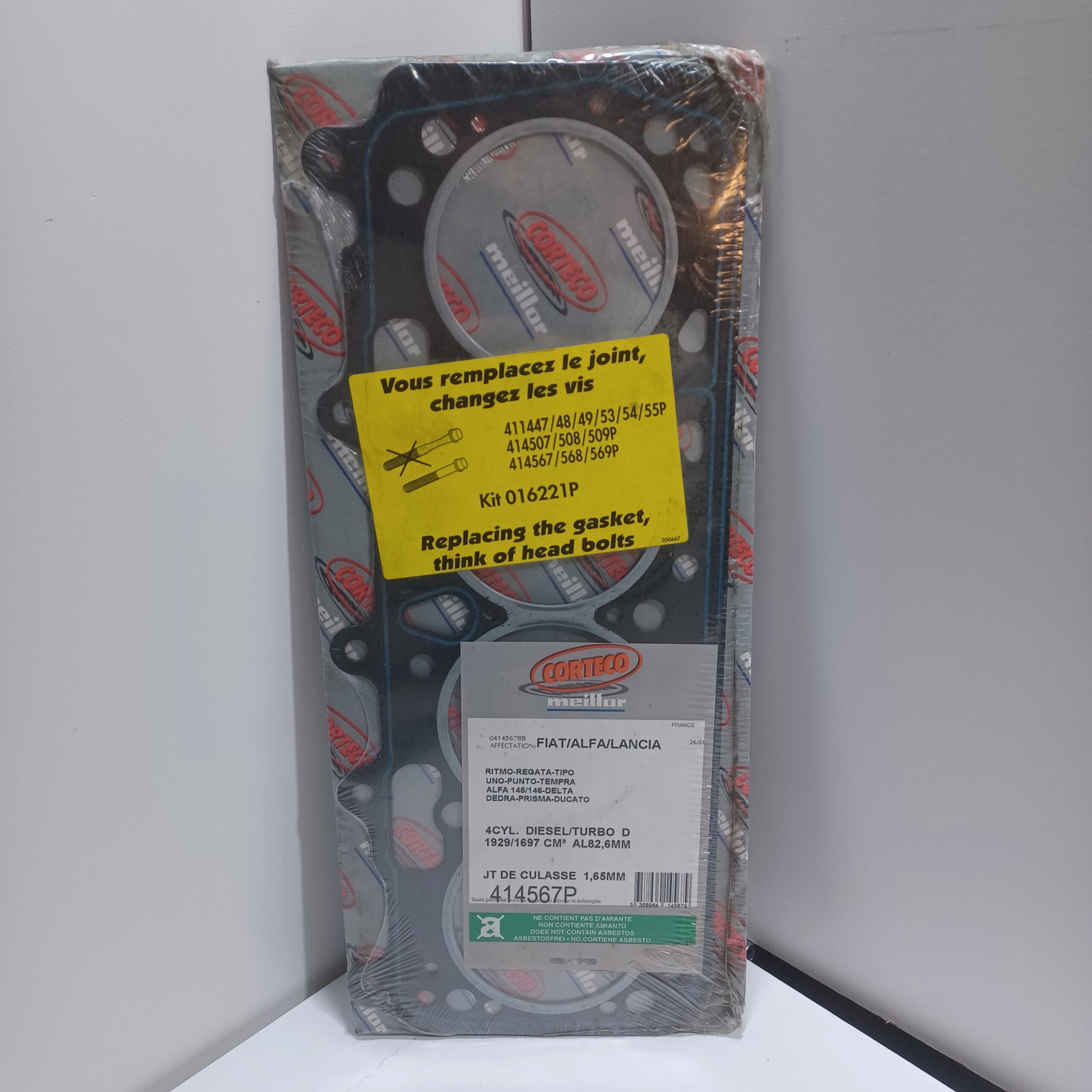 Joint de culasse Fiat 127 900 Panda Uno 0.9 Autobianchi A112 0.9 Arrivages Auto Pieces