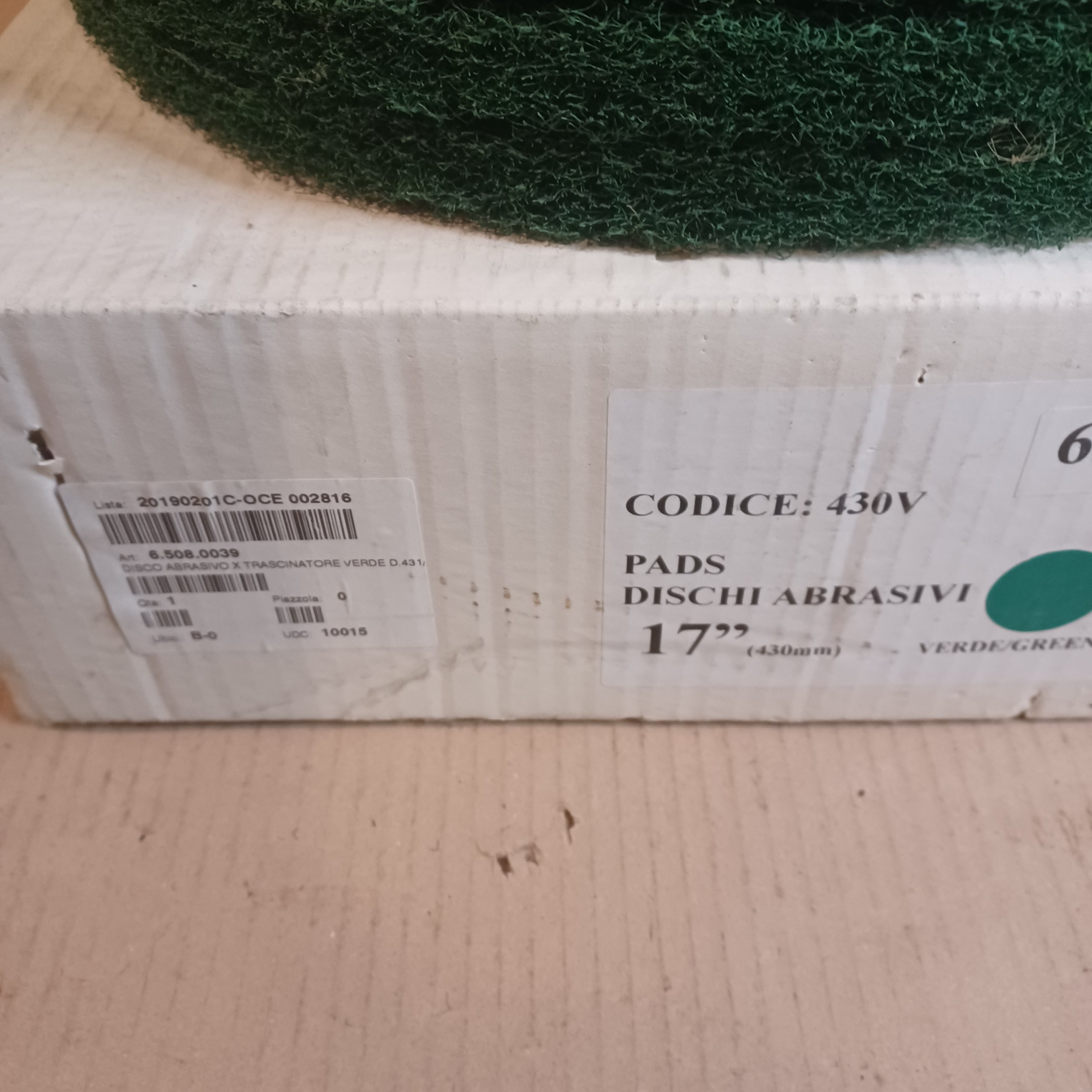 x5 Disques abrasifs Vert 430mm 17&Prime; Auto laveuse lavorpro Arrivages Auto Pieces