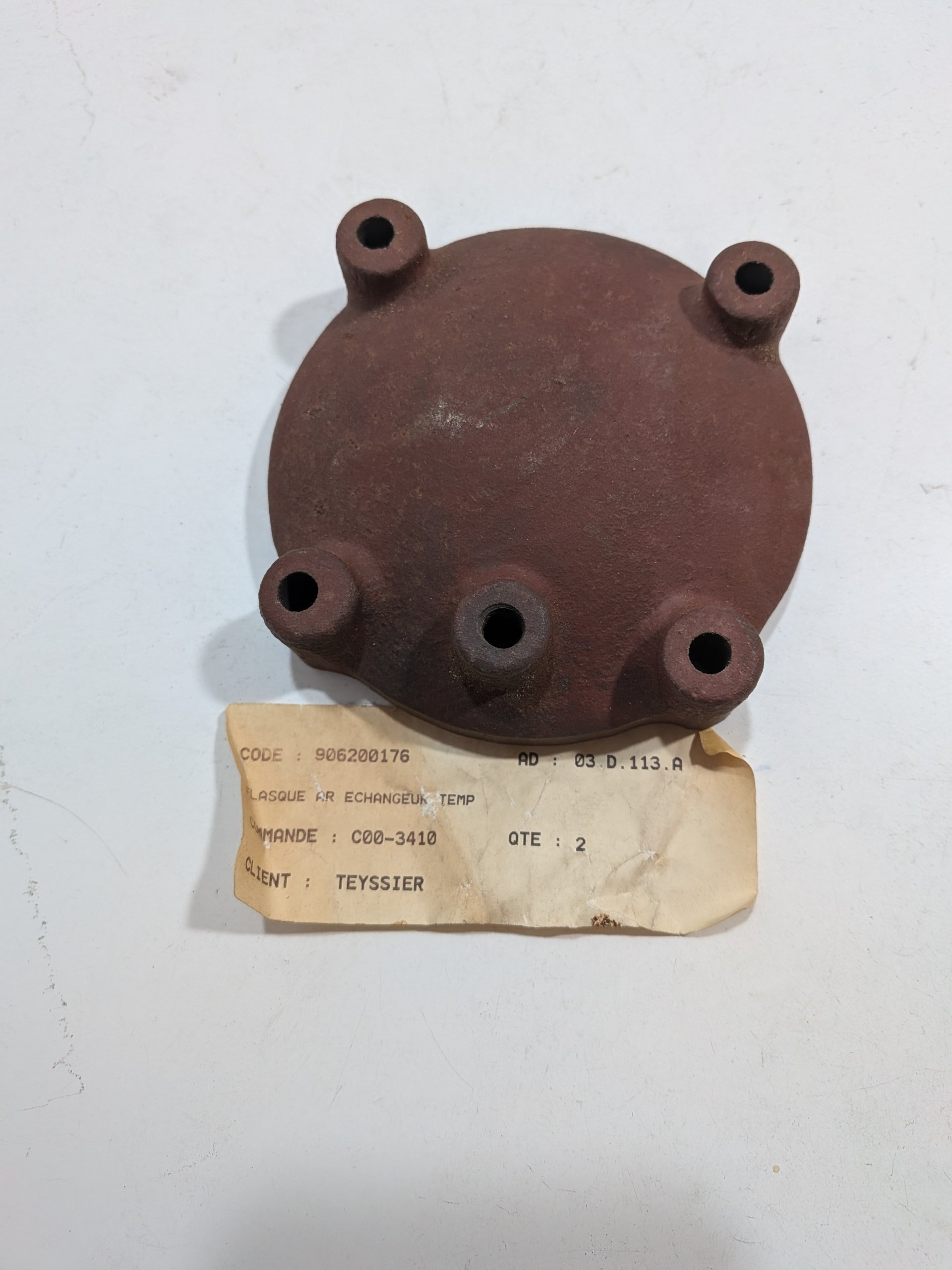 Calotte couvercle échangeur thermique Nanni Diesel 95400232 Arrivages Auto Pieces