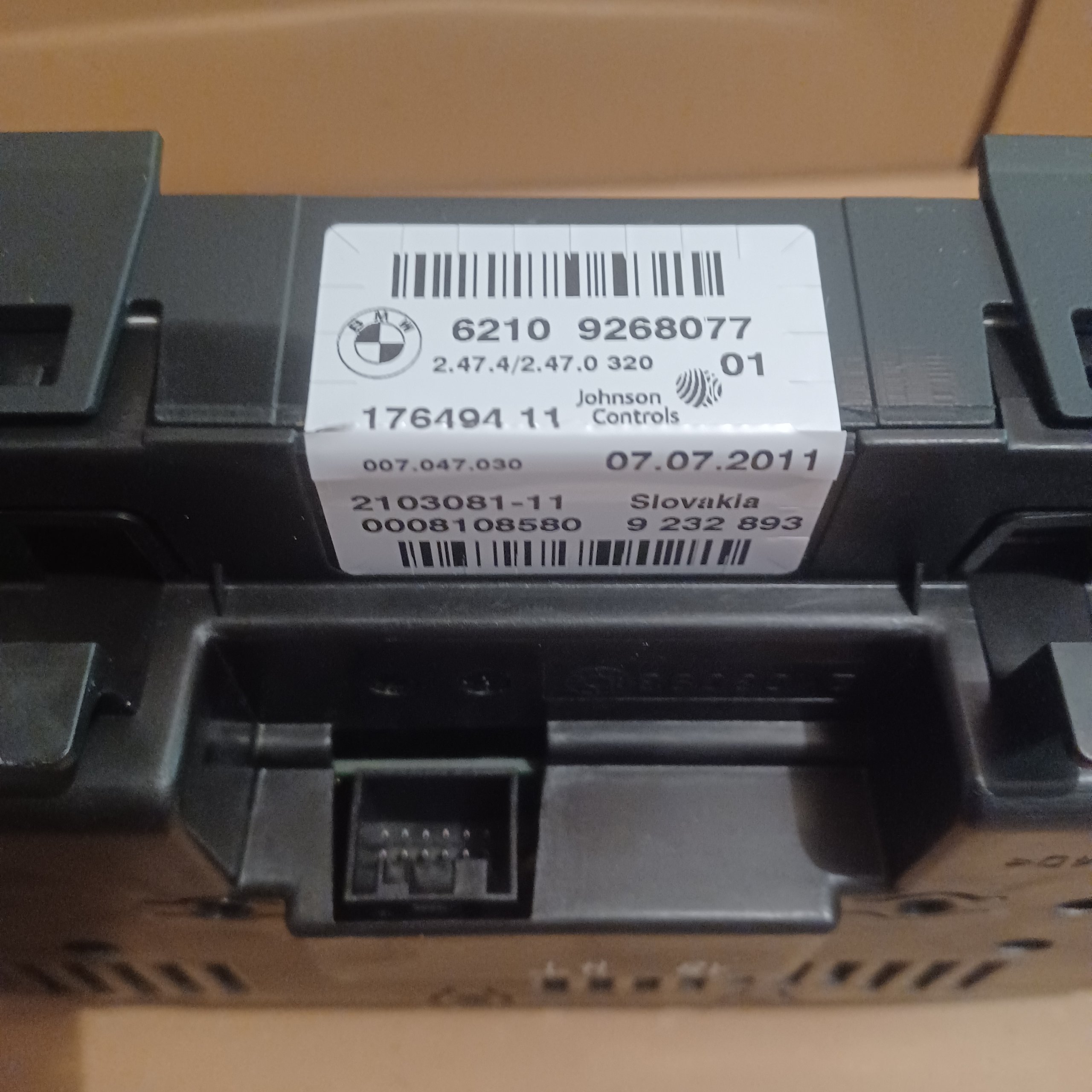 Compteur Origine BMW Johnson Controls 62109268077 176494-11 2103081-11 9232893 Arrivages Auto Pieces