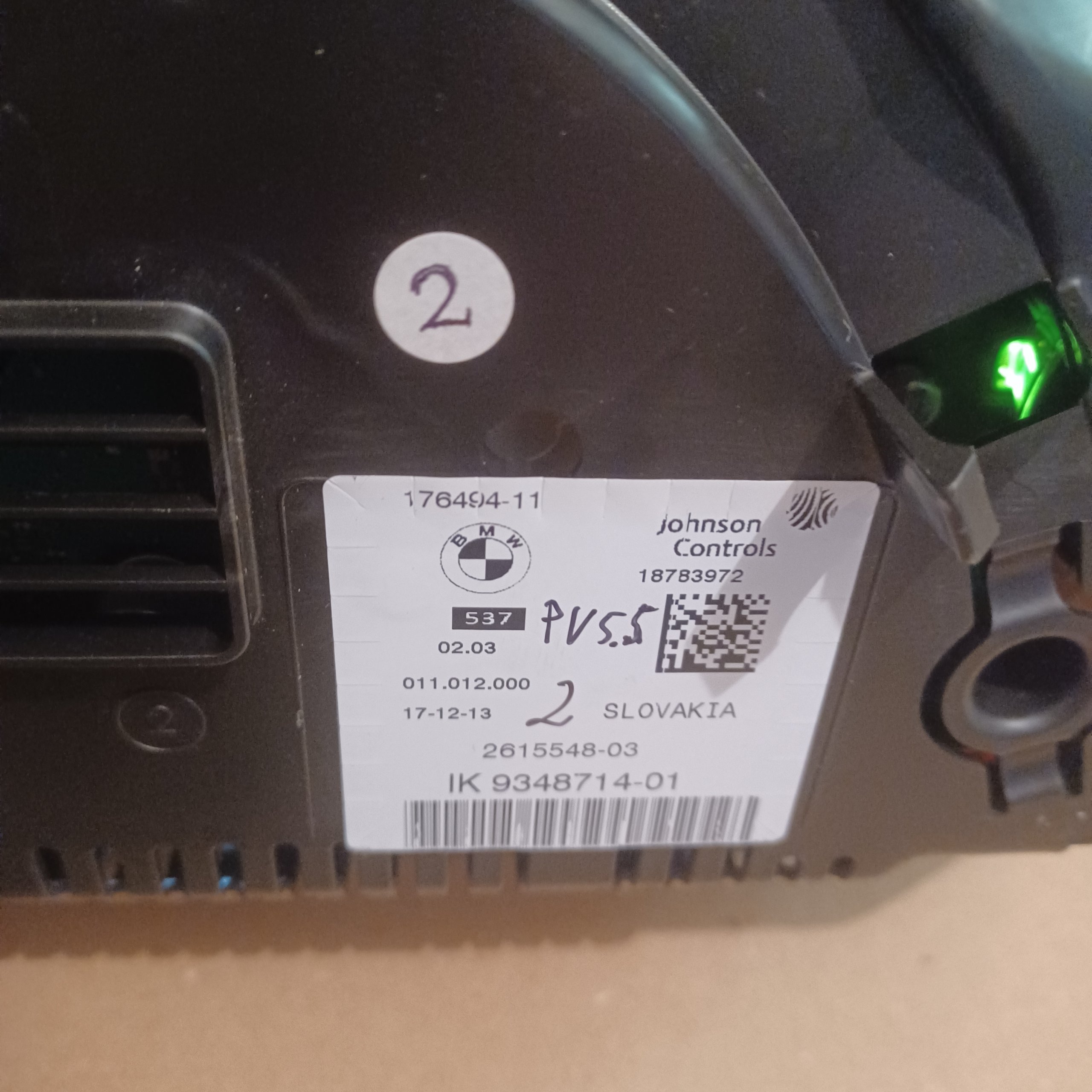 Compteur Origine BMW Johnson Controls 176494-11 18783972 2615548-03 IK 9348714-01 Arrivages Auto Pieces