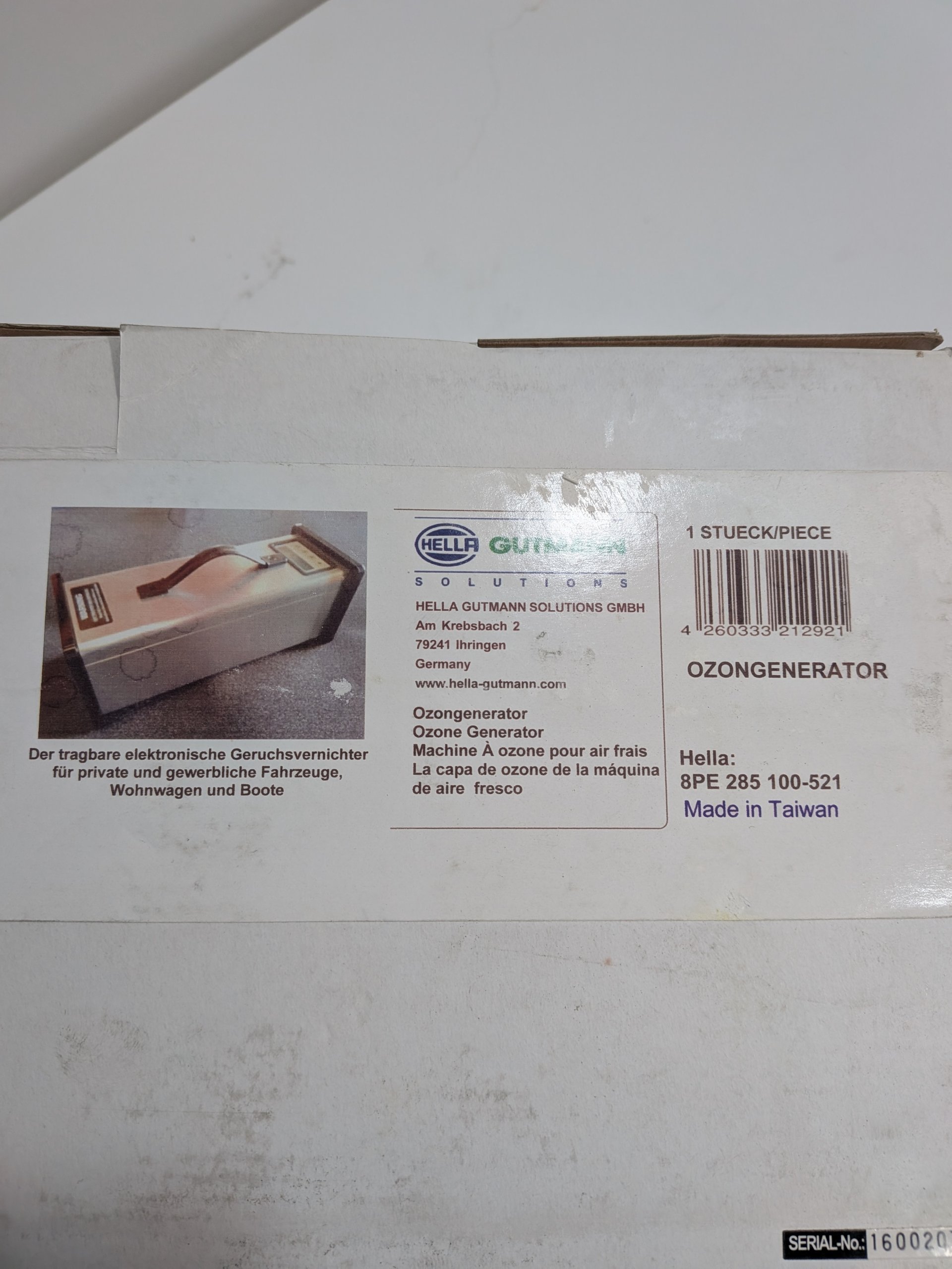 Outil nettoyage générateur ozone climatisation Hella Professionnel Arrivages Auto Pieces