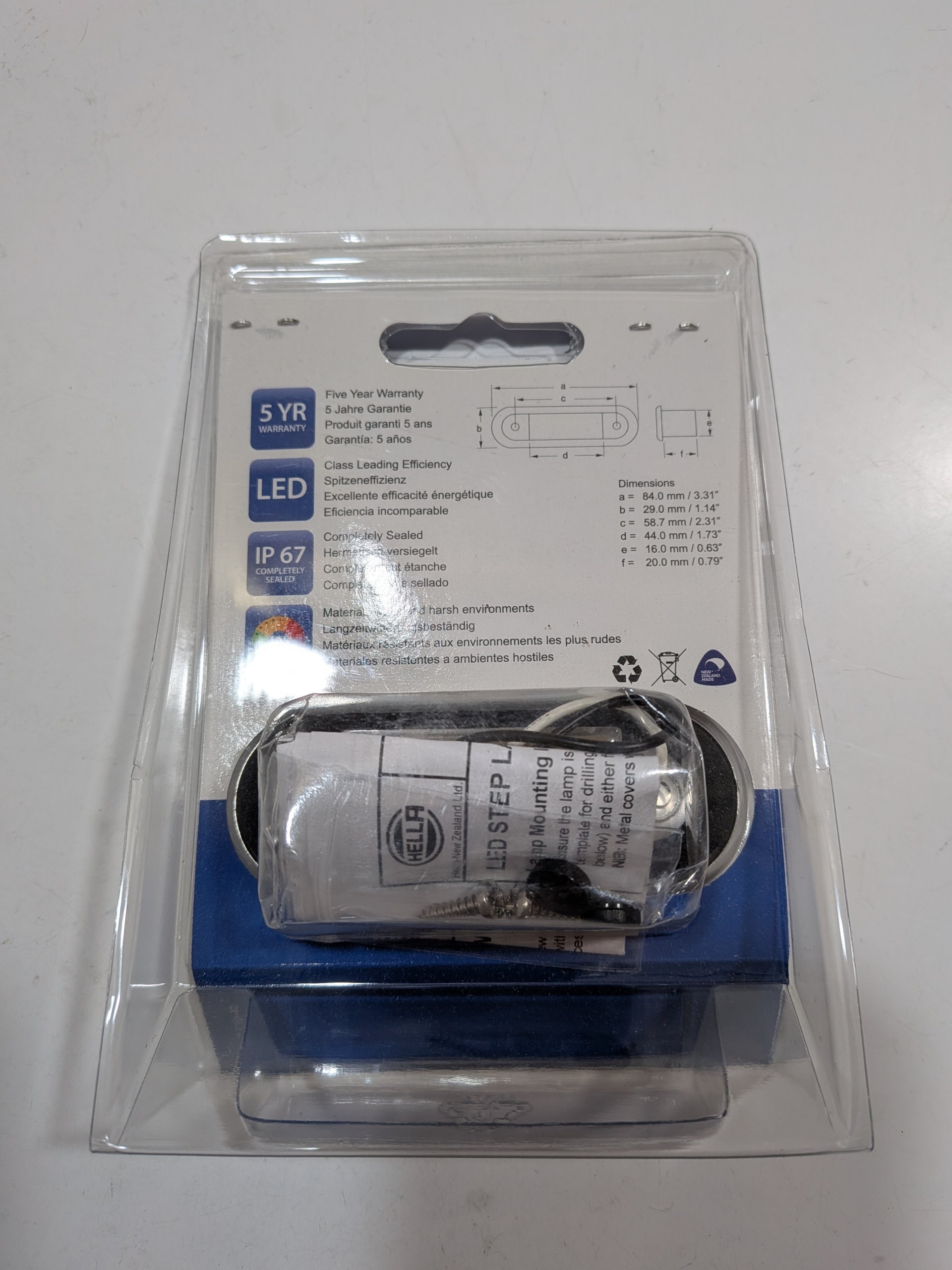 D (1062)-1 Lampe intérieur Hella Marine LED blanche et chrome Voilier, bateau, plaisance Arrivages Auto Pieces