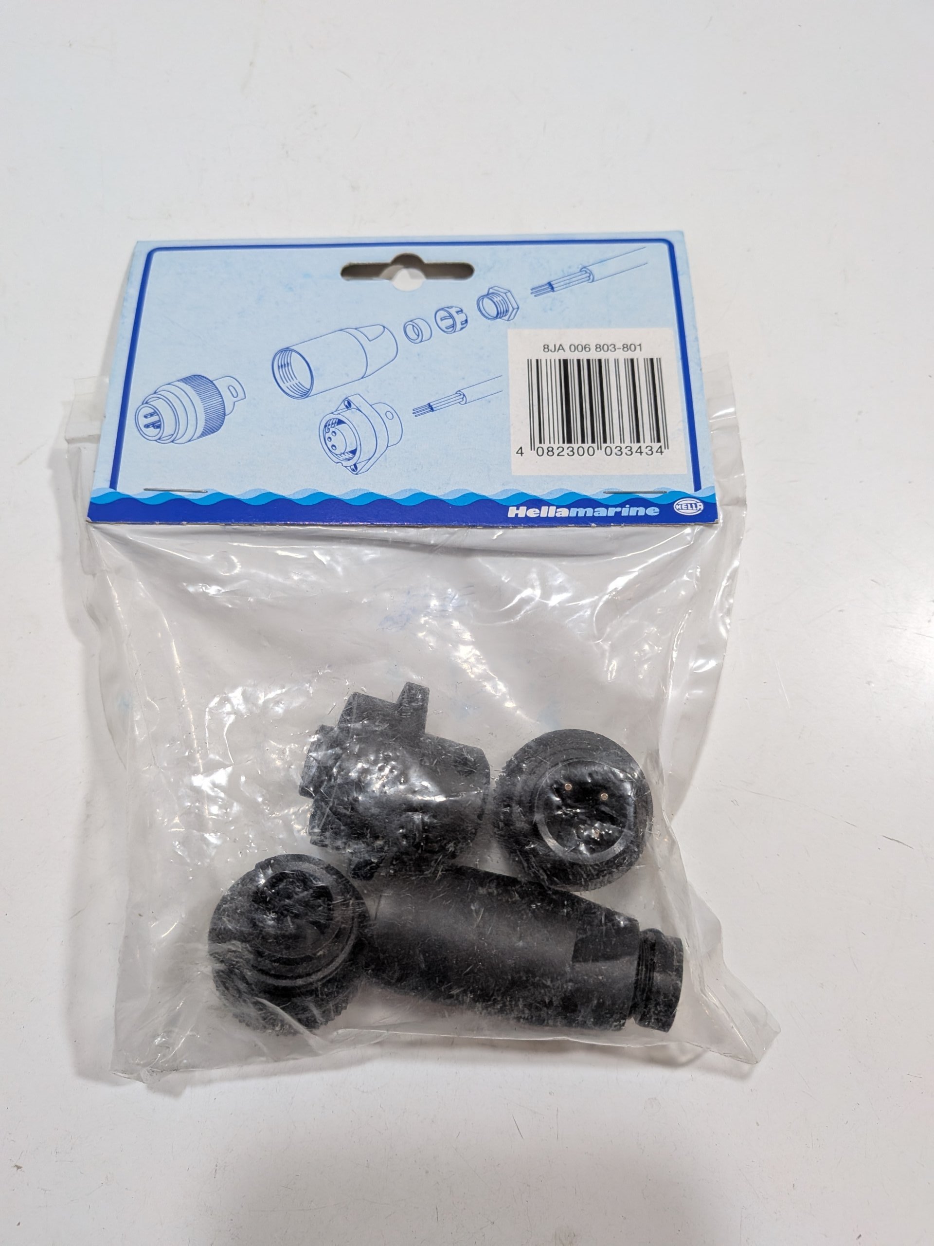 Kit de connecteurs de câbles Hella Marine 3 pin 16A Arrivages Auto Pieces
